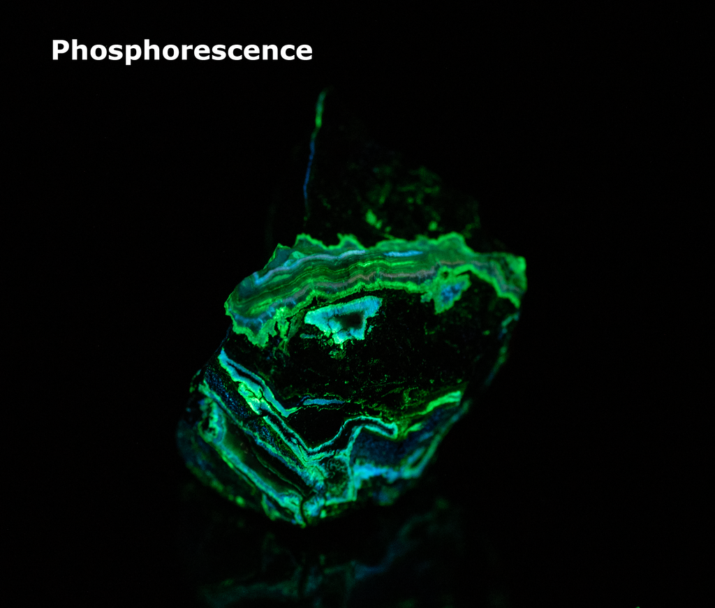 Phosphorescent Willemite, Calcite and Unknowns from Australia